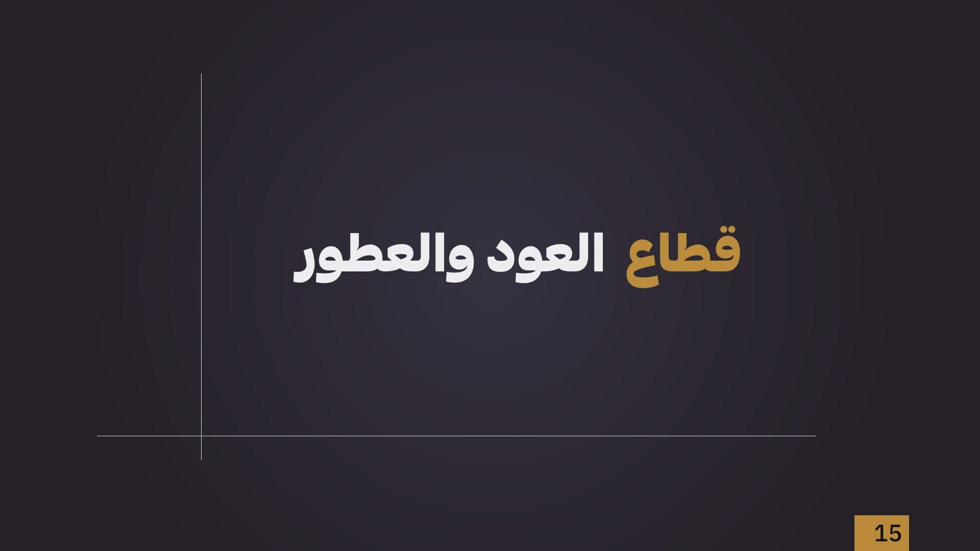 الشريحة 1 من دراسة متجر عود وعطور إلكتروني