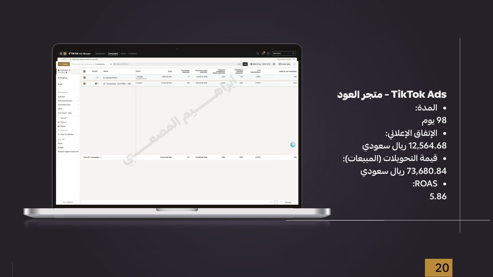 الشريحة 6 من دراسة متجر عود وعطور إلكتروني